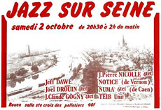 Joël Drouin quartet / Jean-Claude Gogny Jazz quartet / Jeff Dawe solo / Notice / Jean-Pierre Nicole quartet / Teïb Unit / Numa quintet