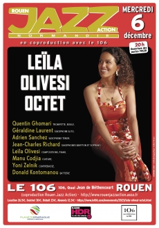Affiche concert Leïla Olivesi Octet